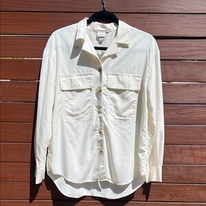 A New Day Ivory Collared Blouse